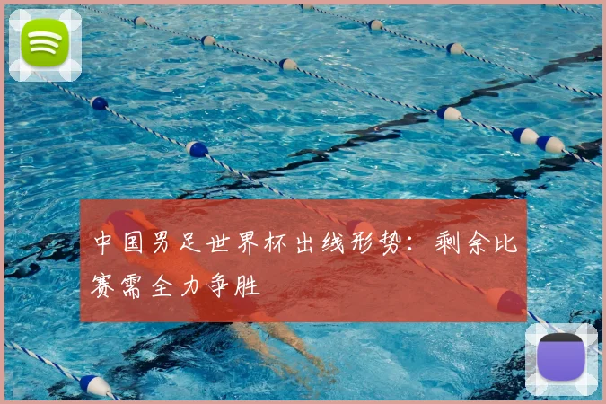 中国男足世界杯出线形势:剩余比赛需全力争胜